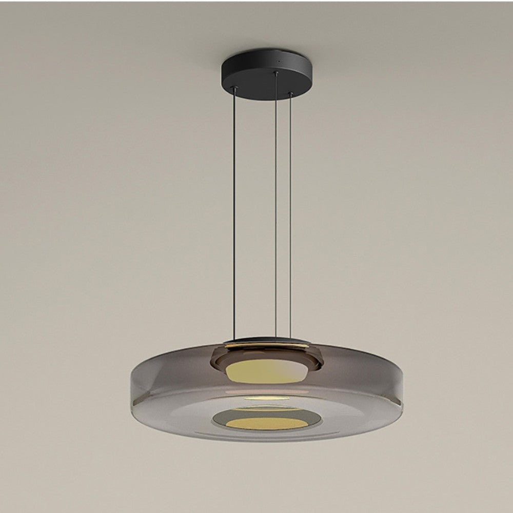 Glass Disc Pendant Light