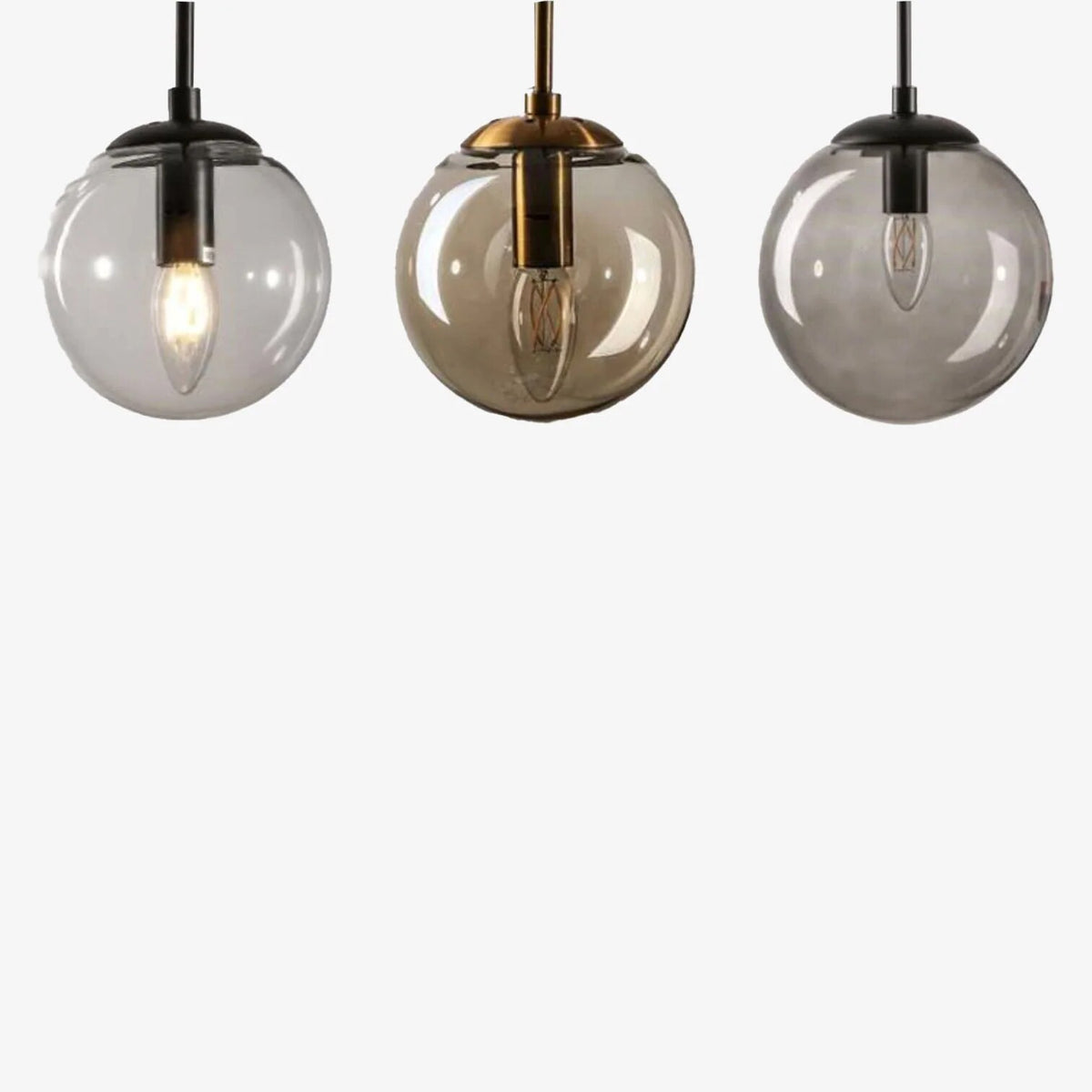 Glass Globe Wall Sconce – adjustable swing arm, iron mounted