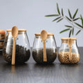 Glass Storage Jar with Bamboo Spoon