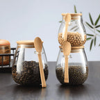 Glass Storage Jar with Bamboo Spoon