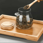 Glass Storage Jar with Bamboo Spoon