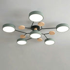Halo LED Ceiling Light – semi-flush, iron and acrylic, 4–7 configurations