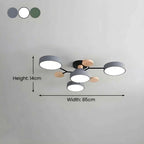 Halo LED Ceiling Light – semi-flush, iron and acrylic, 4–7 configurations