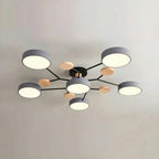 Halo LED Ceiling Light – semi-flush, iron and acrylic, 4–7 configurations