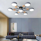 Halo LED Ceiling Light – semi-flush, iron and acrylic, 4–7 configurations