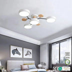 Halo LED Ceiling Light – semi-flush, iron and acrylic, 4–7 configurations