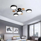 Halo LED Ceiling Light – semi-flush, iron and acrylic, 4–7 configurations