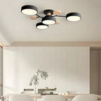 Halo LED Ceiling Light – semi-flush, iron and acrylic, 4–7 configurations