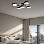 Halo LED Ceiling Light – semi-flush, iron and acrylic, 4–7 configurations