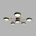 Halo LED Ceiling Light – semi-flush, iron and acrylic, 4–7 configurations