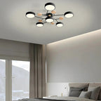 Halo LED Ceiling Light – semi-flush, iron and acrylic, 4–7 configurations