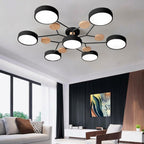 Halo LED Ceiling Light – semi-flush, iron and acrylic, 4–7 configurations