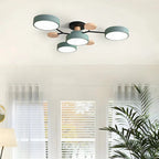 Halo LED Ceiling Light – semi-flush, iron and acrylic, 4–7 configurations