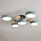 Halo LED Ceiling Light – semi-flush, iron and acrylic, 4–7 configurations