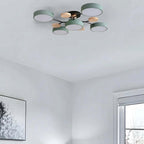 Halo LED Ceiling Light – semi-flush, iron and acrylic, 4–7 configurations