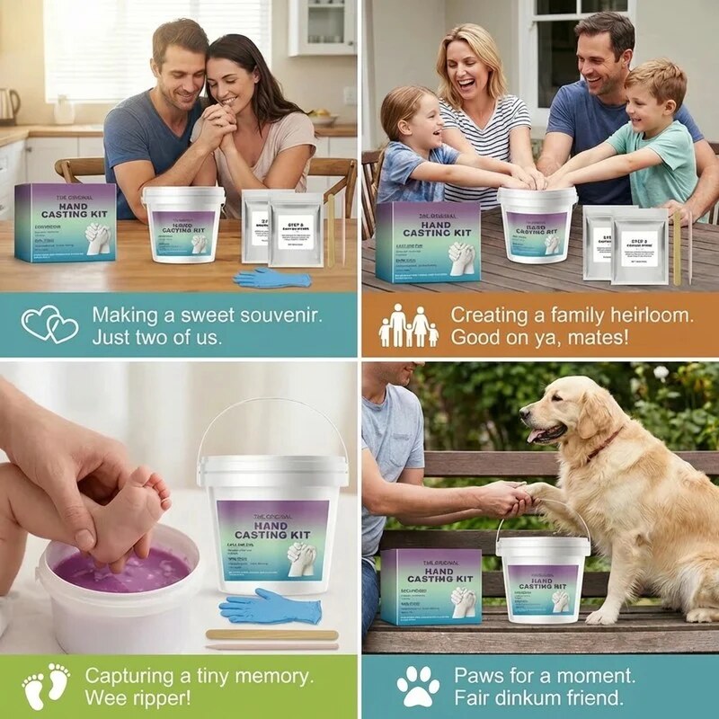 Hand Casting Kit – plaster mould and stone, multiple colours