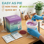 Hand Casting Kit – plaster mould and stone, multiple colours