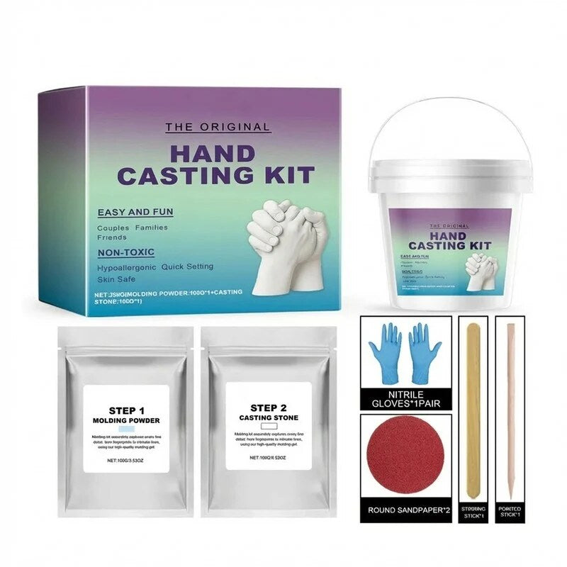 Hand Casting Kit – plaster mould and stone, multiple colours