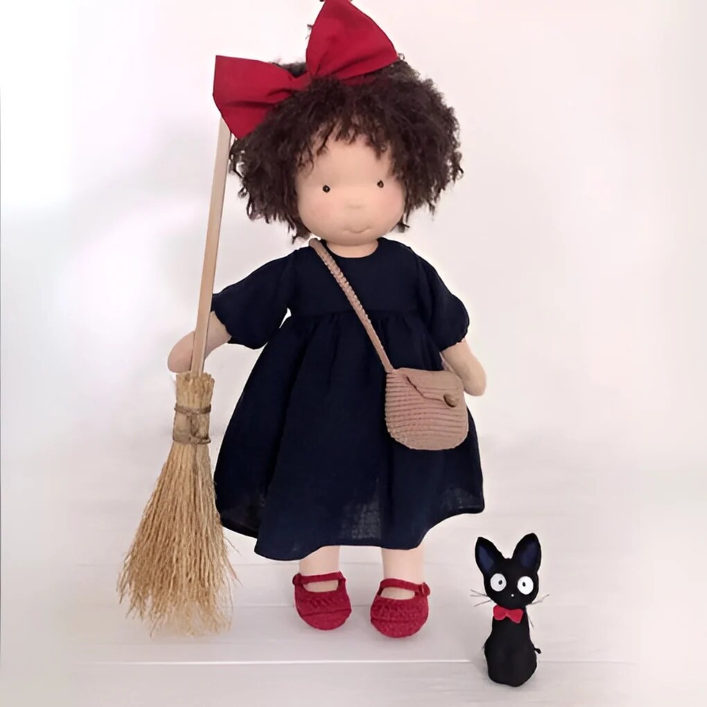 Handmade Waldorf Doll – soft plush toy, natural cotton & wool, hypoallergenic