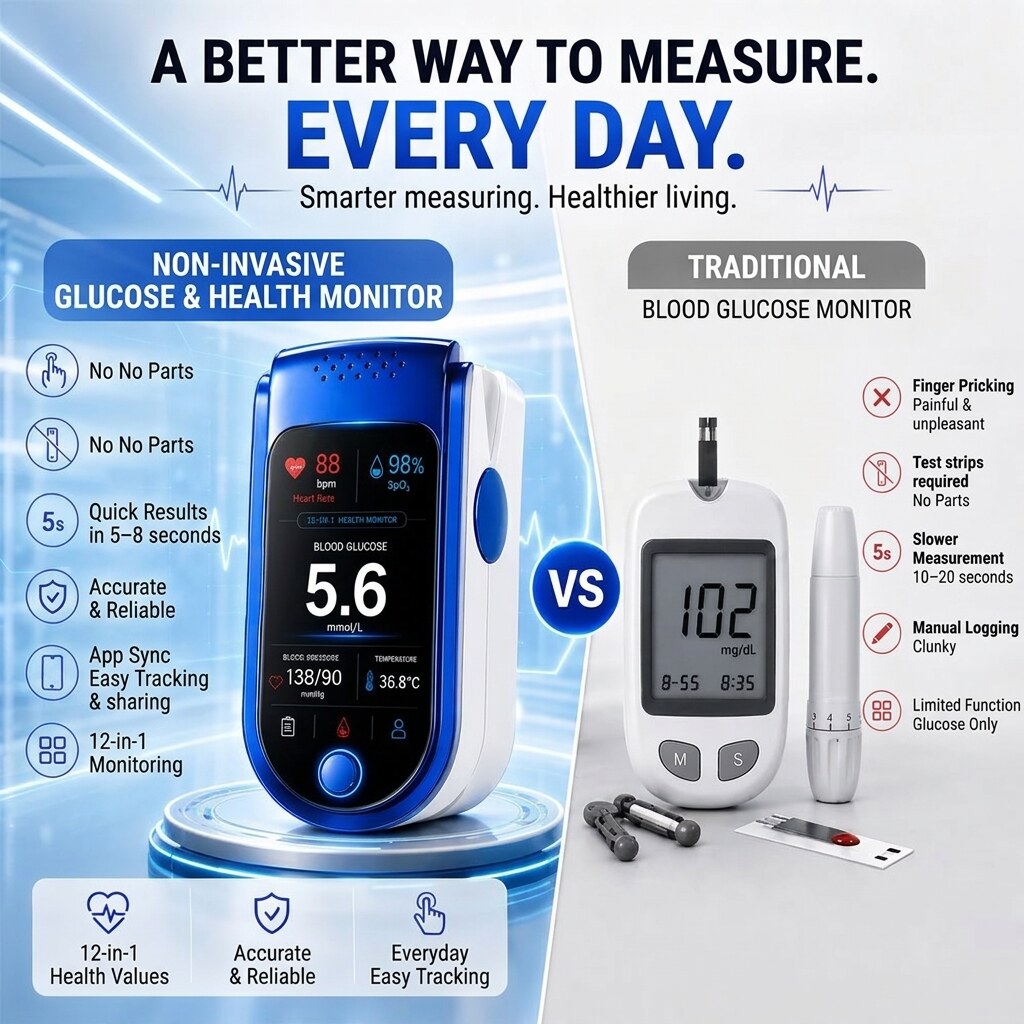 Health Monitor – clear display, daily tracking, non-invasive