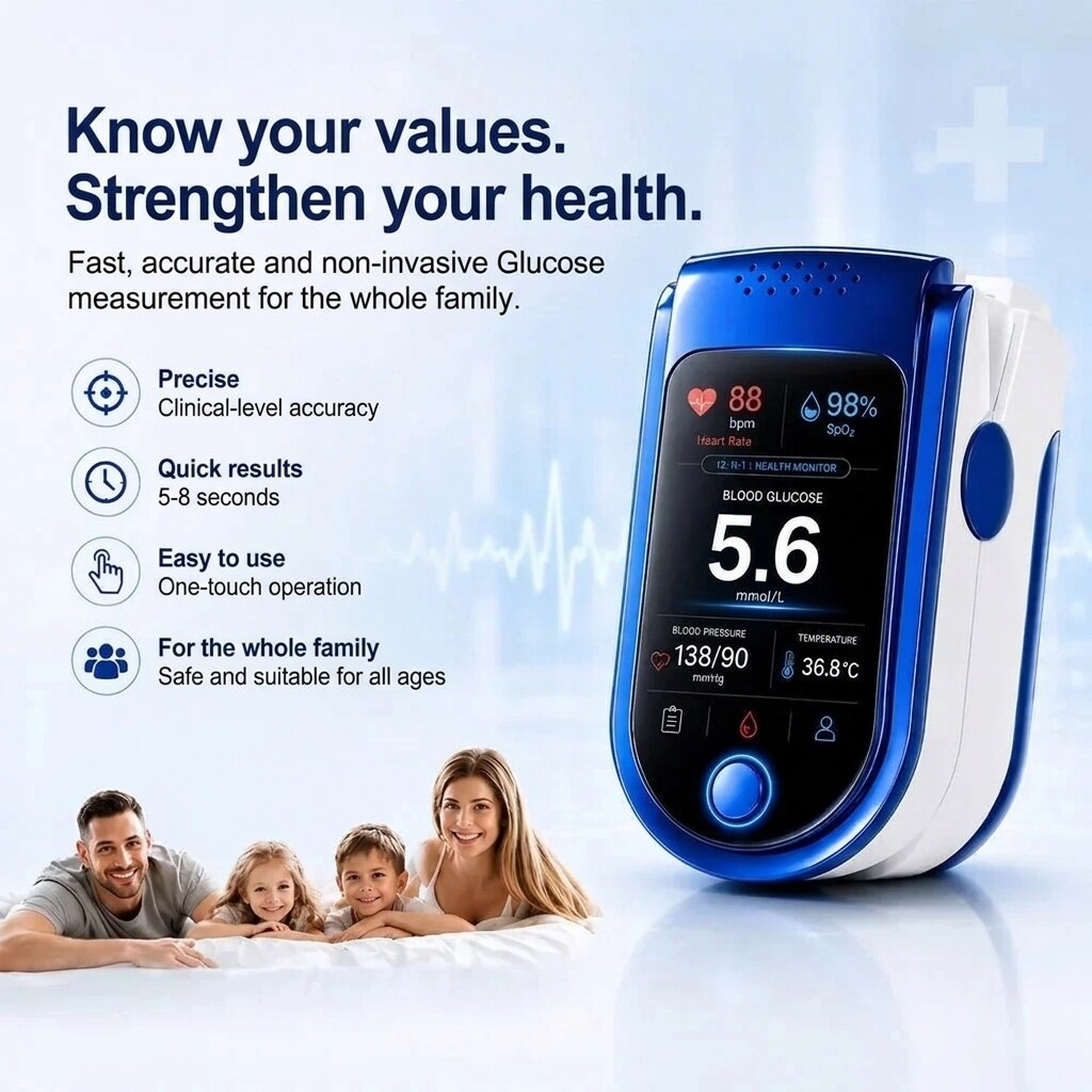 Health Monitor – clear display, daily tracking, non-invasive