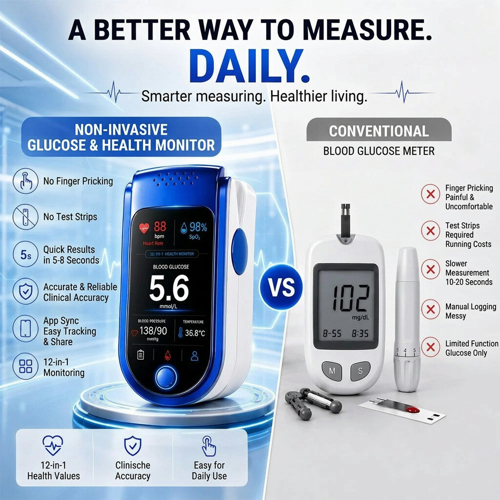 Health Monitor Display – clear vital readings, daily wellness tracking