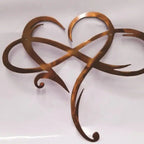 Heart and Infinity Metal Wall Art