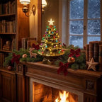 Illuminated Christmas Tree Lamp – miniature, resin, star accent