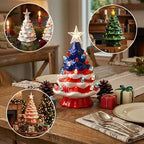 Illuminated Christmas Tree Lamp – miniature, resin, star accent