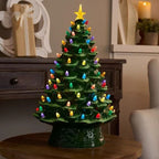 Illuminated Christmas Tree Lamp – miniature, resin, star accent
