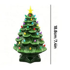 Illuminated Christmas Tree Lamp – miniature, resin, star accent