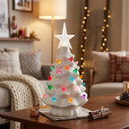 Illuminated Christmas Tree Lamp – miniature, resin, star accent