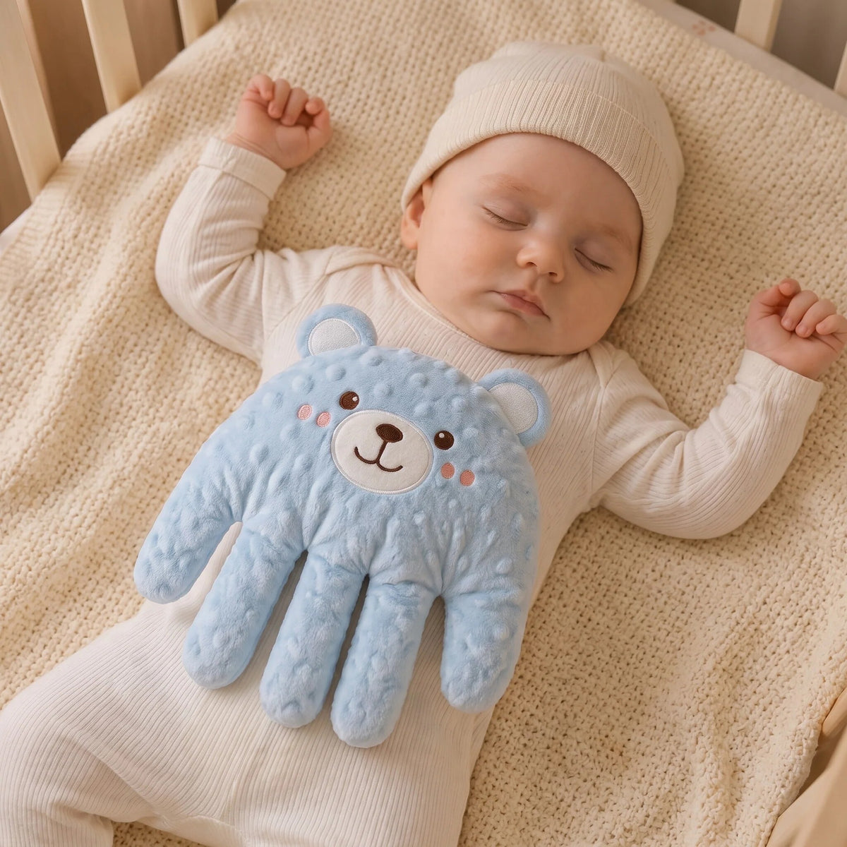 Infant Sleep Soother – motorised patting hand, removable cover