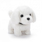 Interactive Plush Dog – walking and barking, soft fabric, body sensing