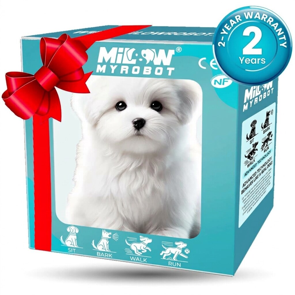 Interactive Plush Dog – walking and barking, soft fabric, body sensing