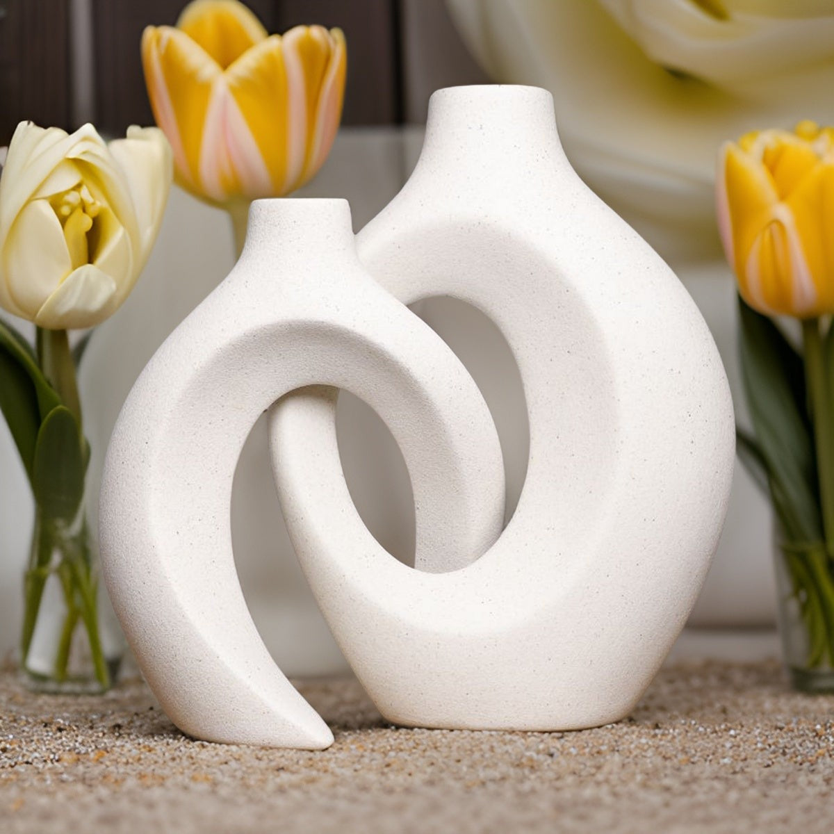Interlocking Ceramic Vases