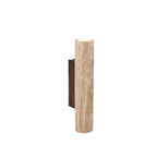 Japandi Travertine Wall Light – natural stone, warm glow, adjustable height