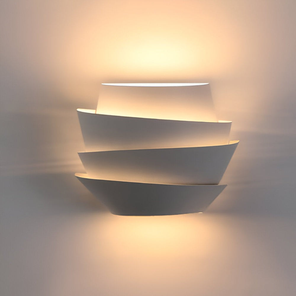 Layered White Wall Light