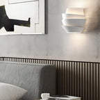 Layered White Wall Light