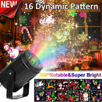 LED Christmas Projector – rotating festive patterns, USB powered