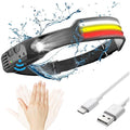 LED Head Torch – rechargeable, triple lighting modes, wide beam