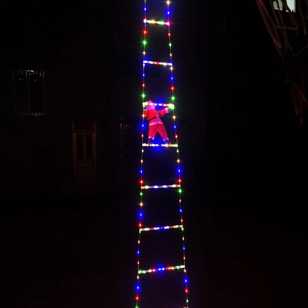Light-Up Santa Ladder