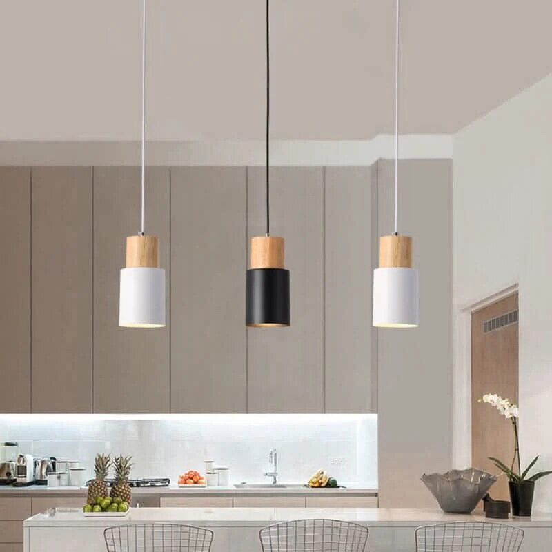 Macaron Pendant Light – tubular aluminium shade, soft pastel colours