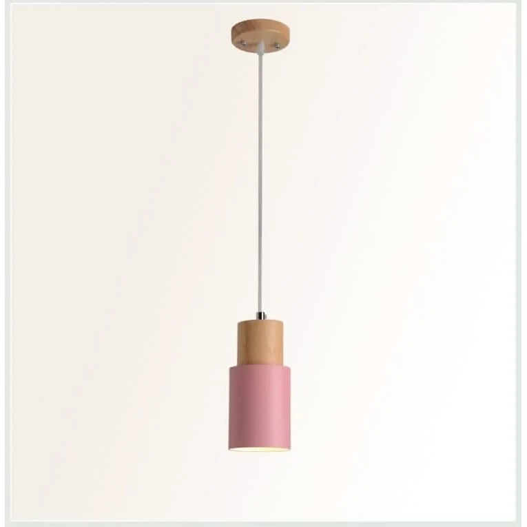 Macaron Pendant Light – tubular aluminium shade, soft pastel colours
