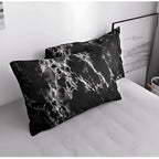 Marble Design Bedding Set – polyester microfibre, easy-care duvet covers