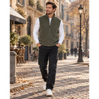 Men's Fleece Gilet – High Neck, Full-length Zip, Lightweight