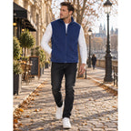 Men's Fleece Gilet – High Neck, Full-length Zip, Lightweight