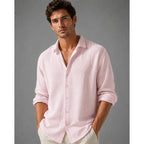 Men's Linen Button Shirt – short sleeve, relaxed fit, lightweight