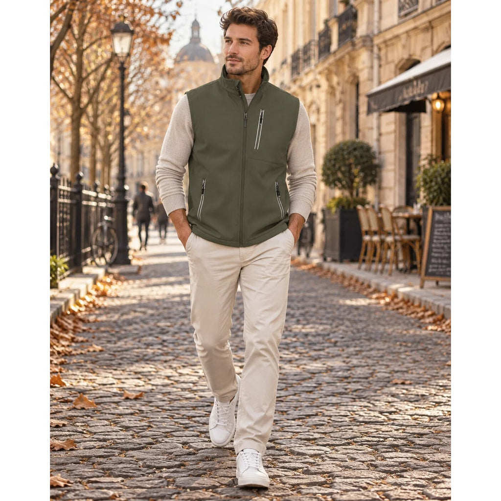 Men's Softshell Gilet – wind-resistant, four-way stretch, pockets