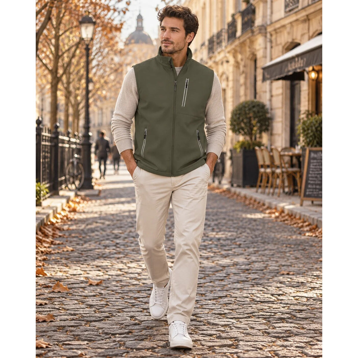 Men's Softshell Gilet – wind-resistant, four-way stretch, pockets